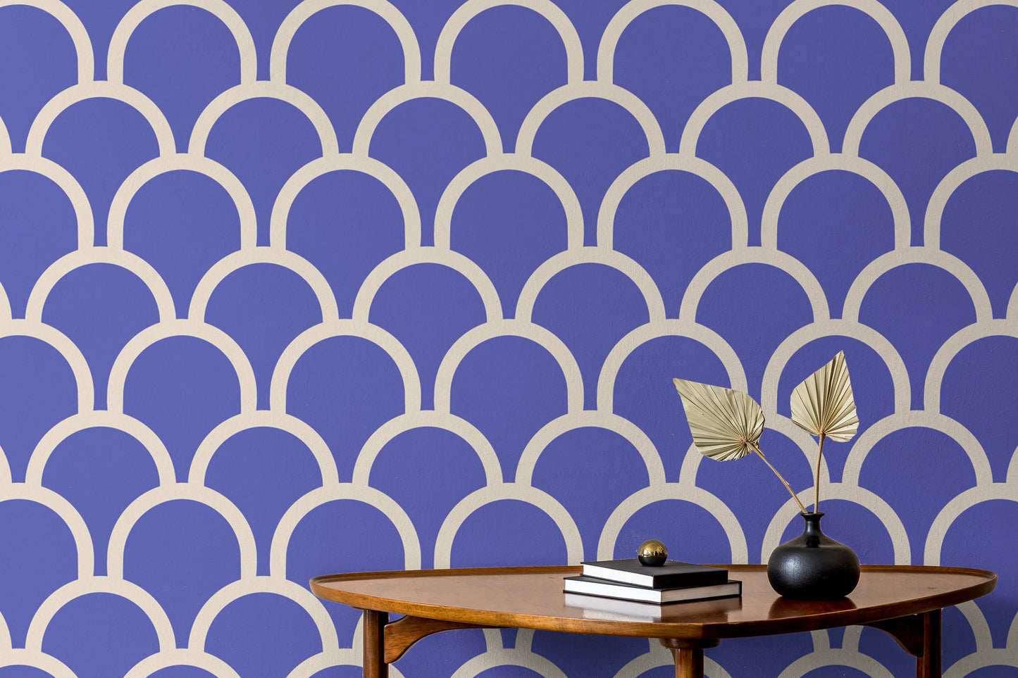 Scallop Purple Color Wallpaper - a perfect wall statement