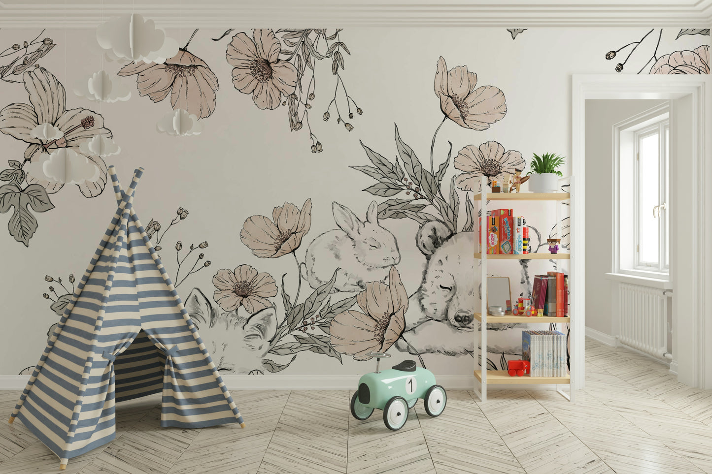 Sleeping Woodland Mural