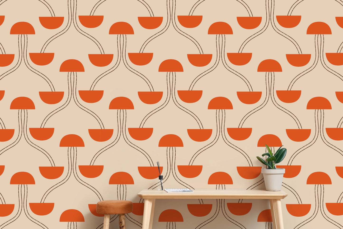 Mindfulness Zen Orange Wallpaper for a refreshing look