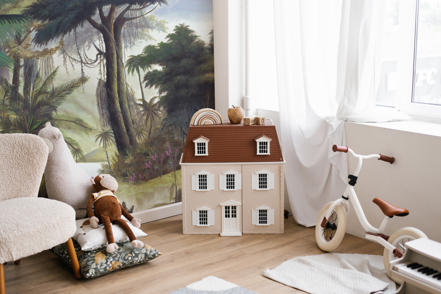 Mystical foggy tropical wallpaper