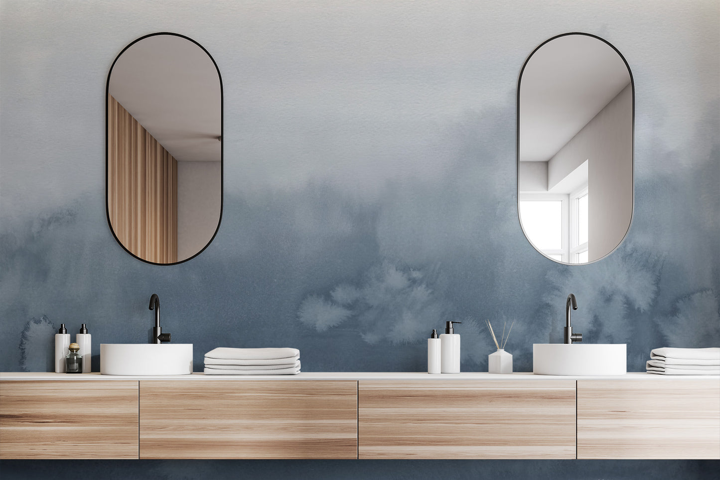 Stylish Blue Tone Ombre mural