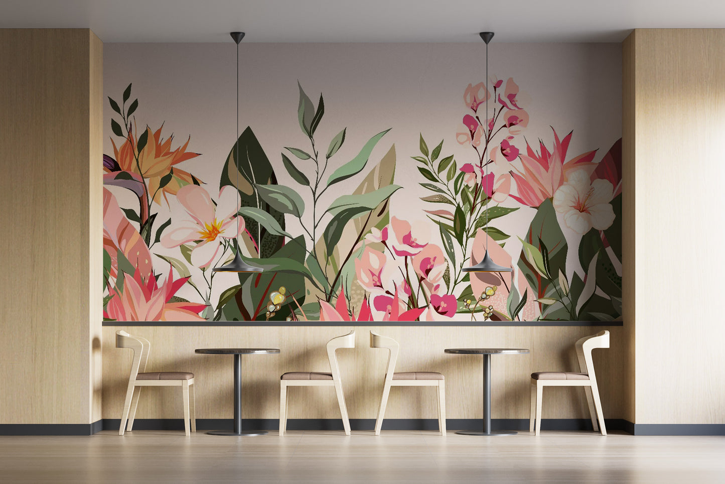 Chic floral wallpaper for homes