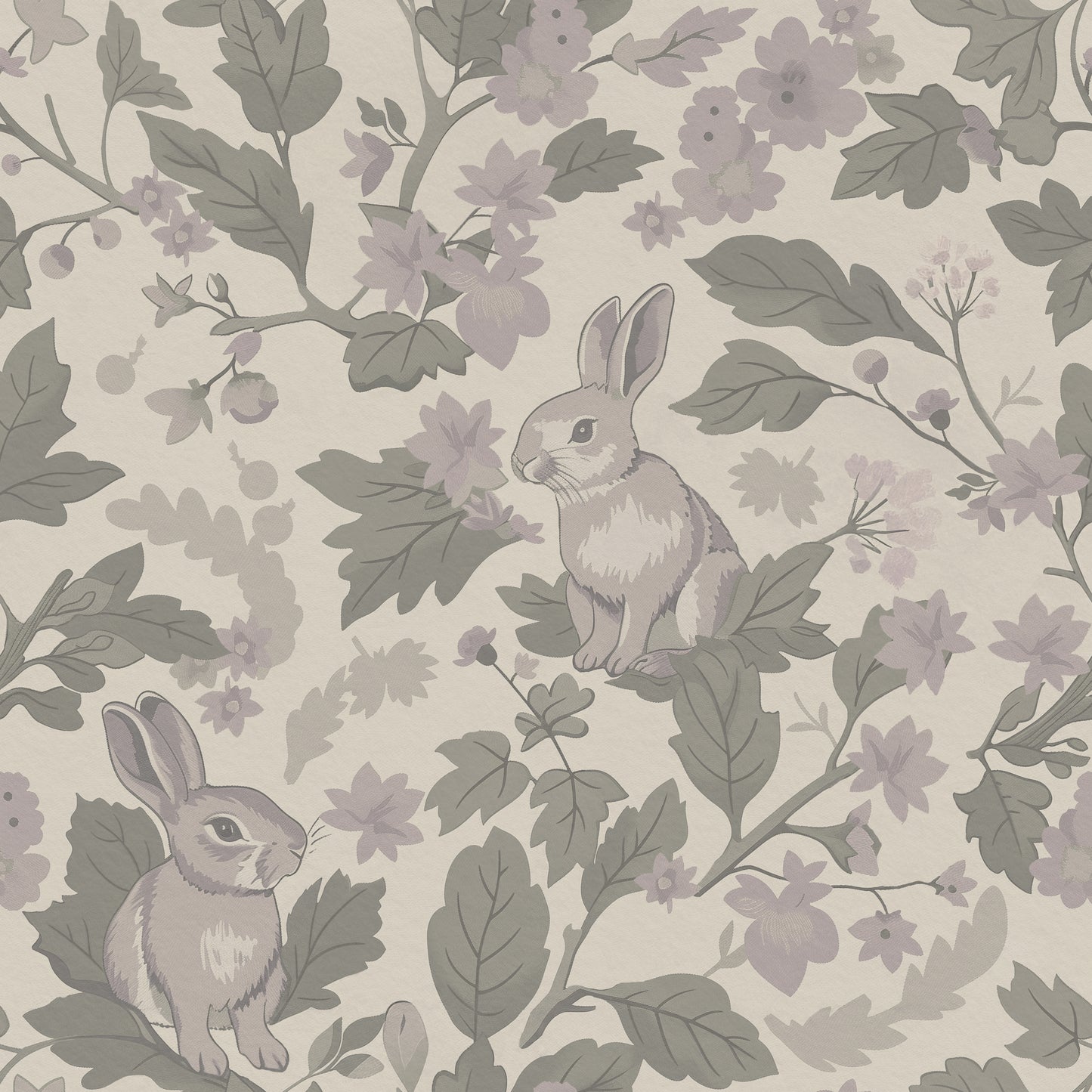 Woodland Garden – Dusty Lavender Wallpaper