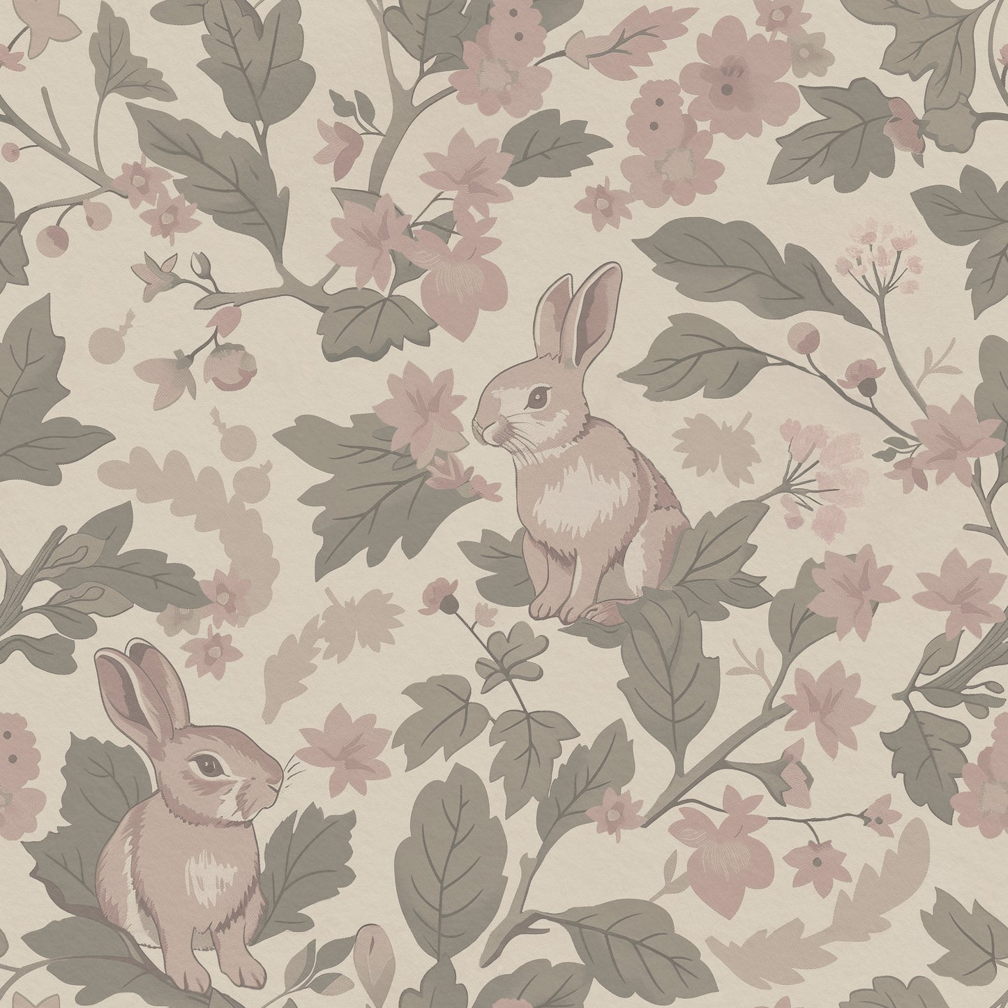 Woodland Garden – Vintage Blush Wallpaper