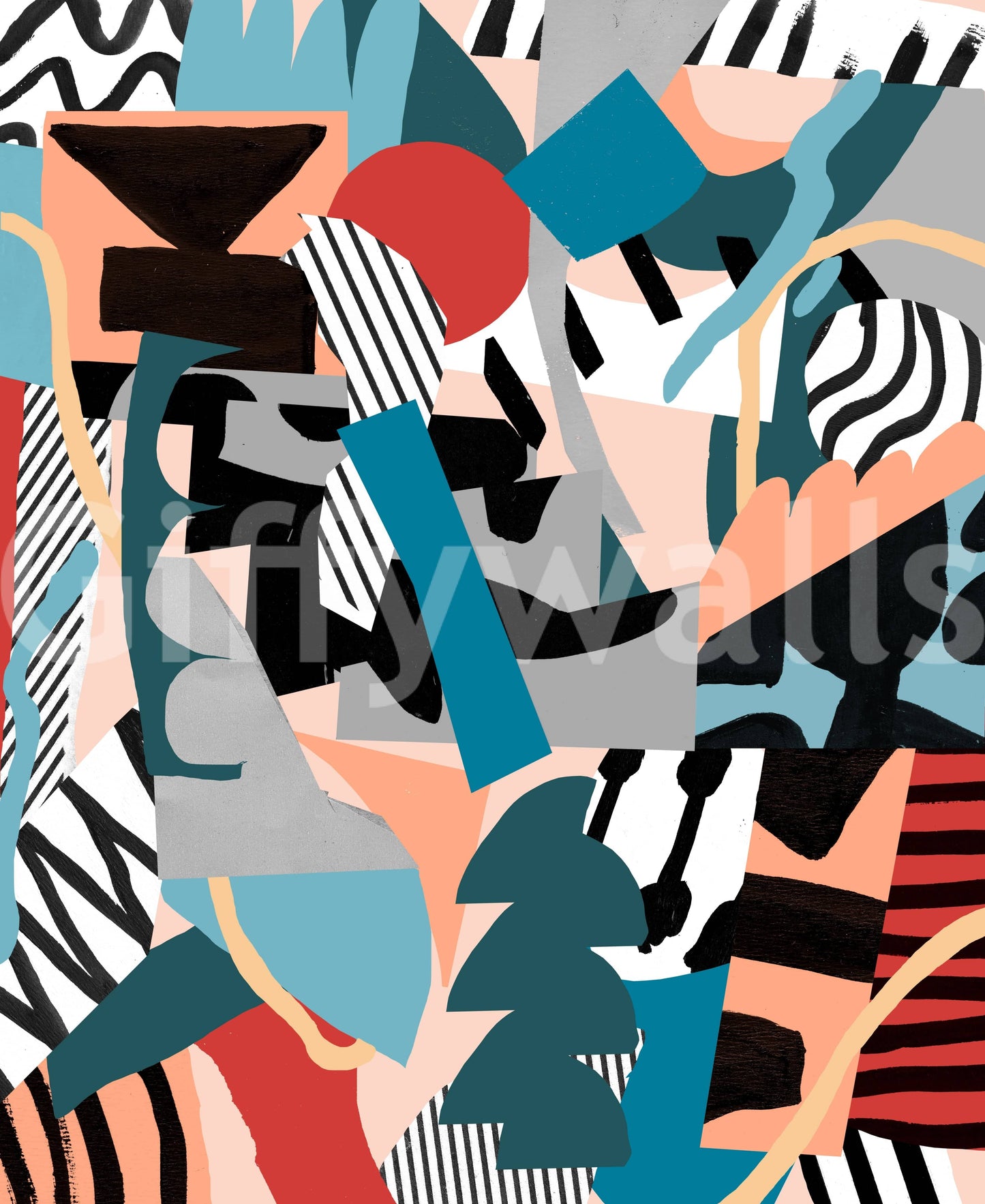 A high-quality minimalist print wall mural for walls.