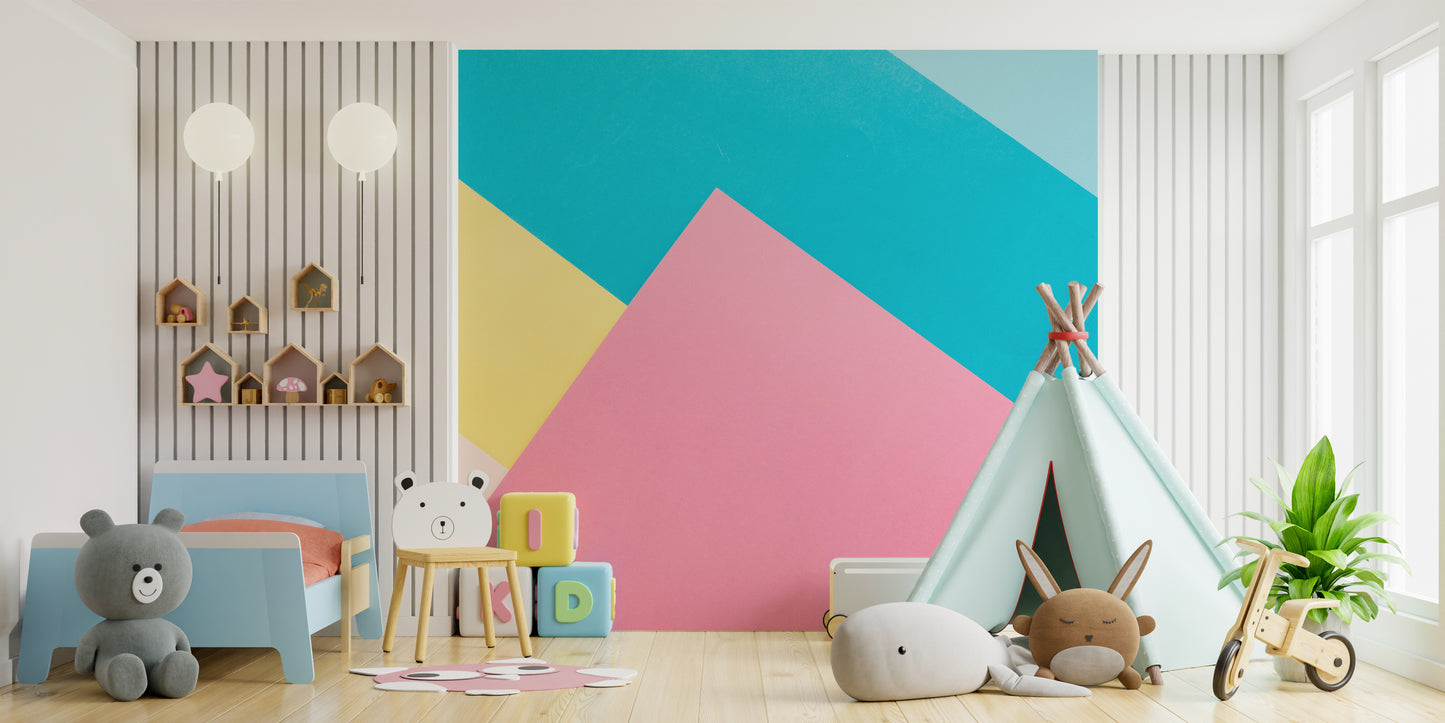 Stylish abstract paper color mural for chic interior designs.