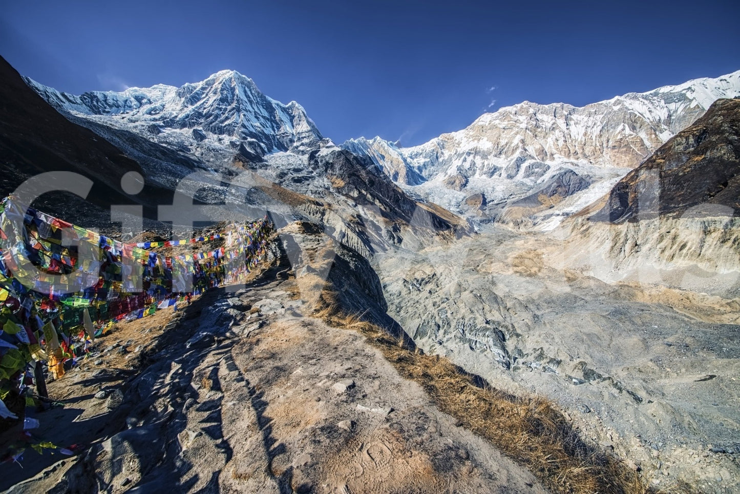 Annapurna Conservation Area wall mural featuring urban interior style