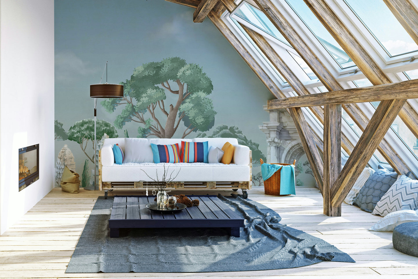 Antique Arch & Temple Wallpaper Mural