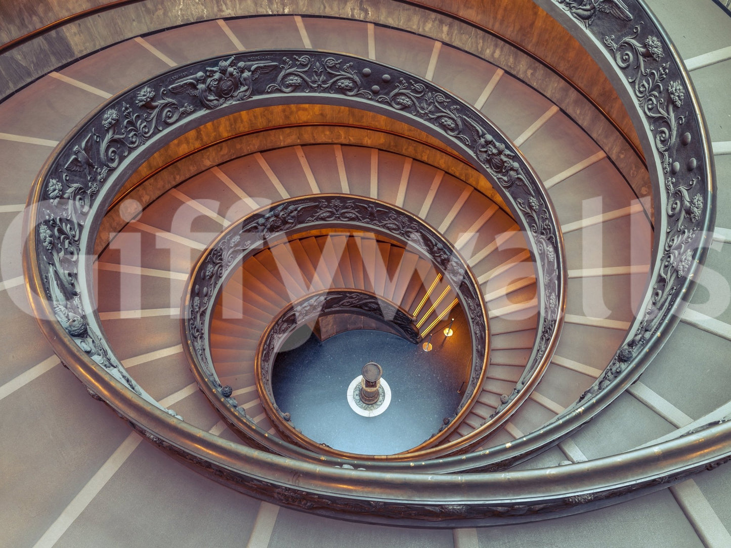 Artistic architecture wall mural