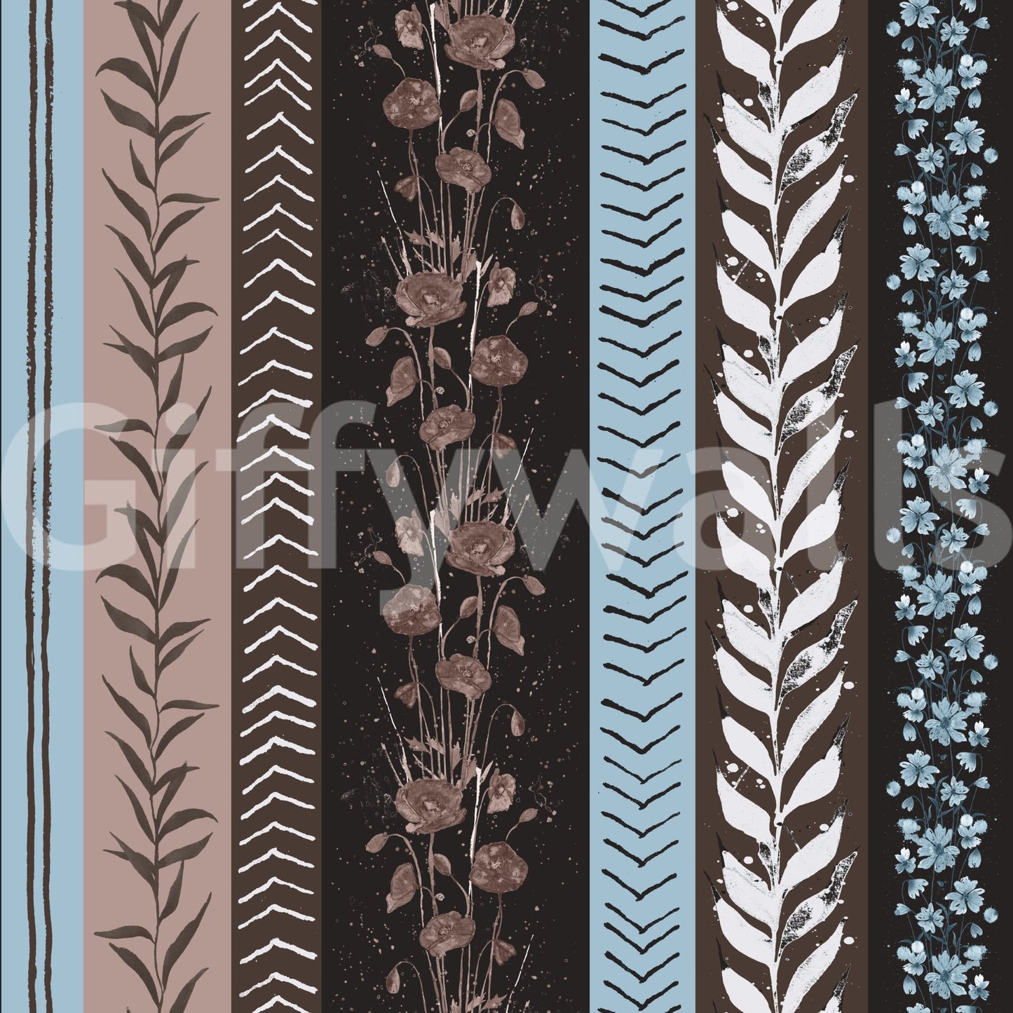 Wallpaper with a bold and colorful design.