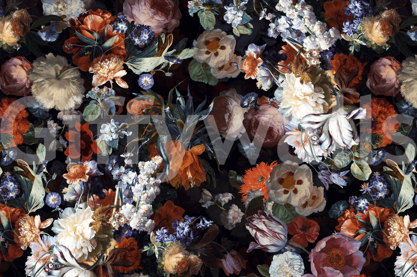 The wallpaper has a smooth, non-reflective matte finish.