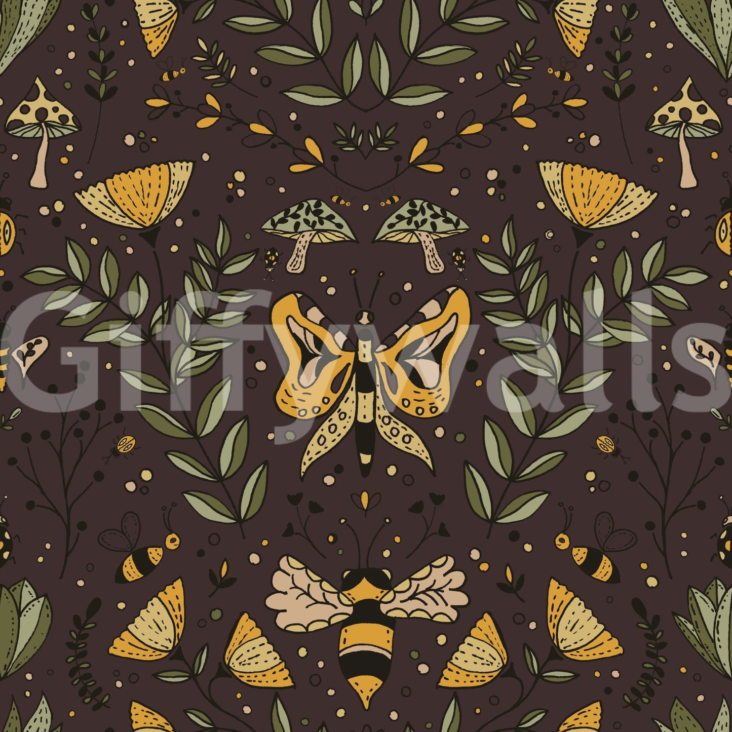 Wallpaper with a fun and cheerful design.