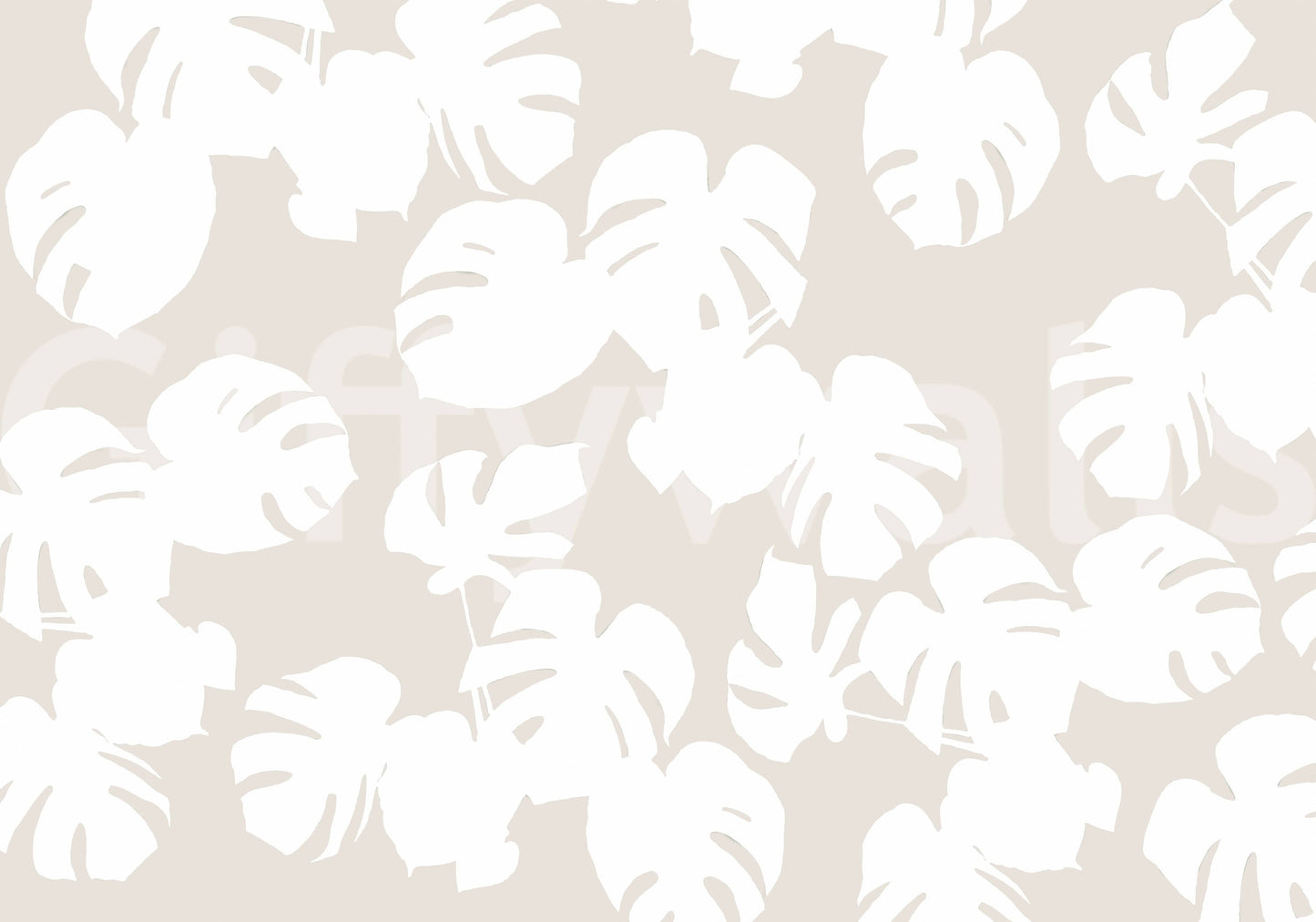 A calming foliage design wallpaper mural that defines a space.