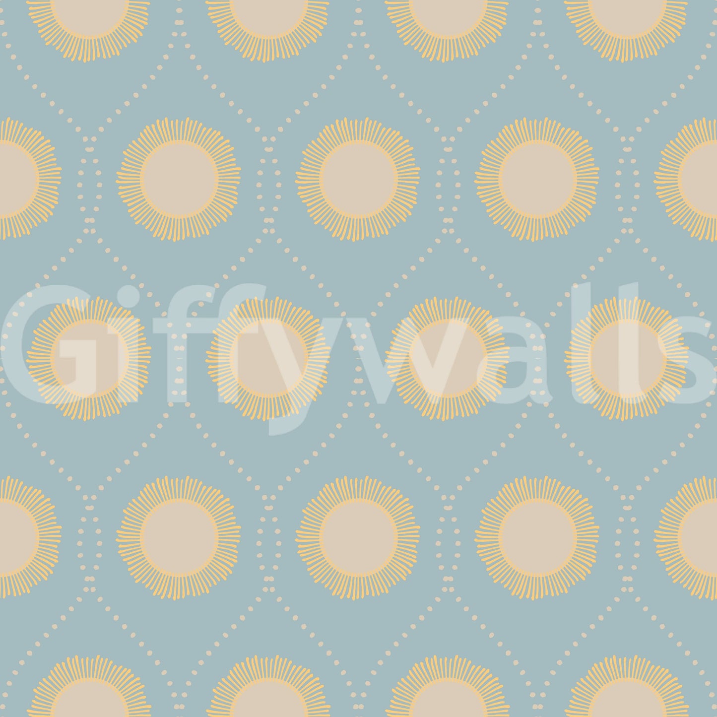 Subtle Dotted Diamonds wall mural, repeating symmetrical artwork.