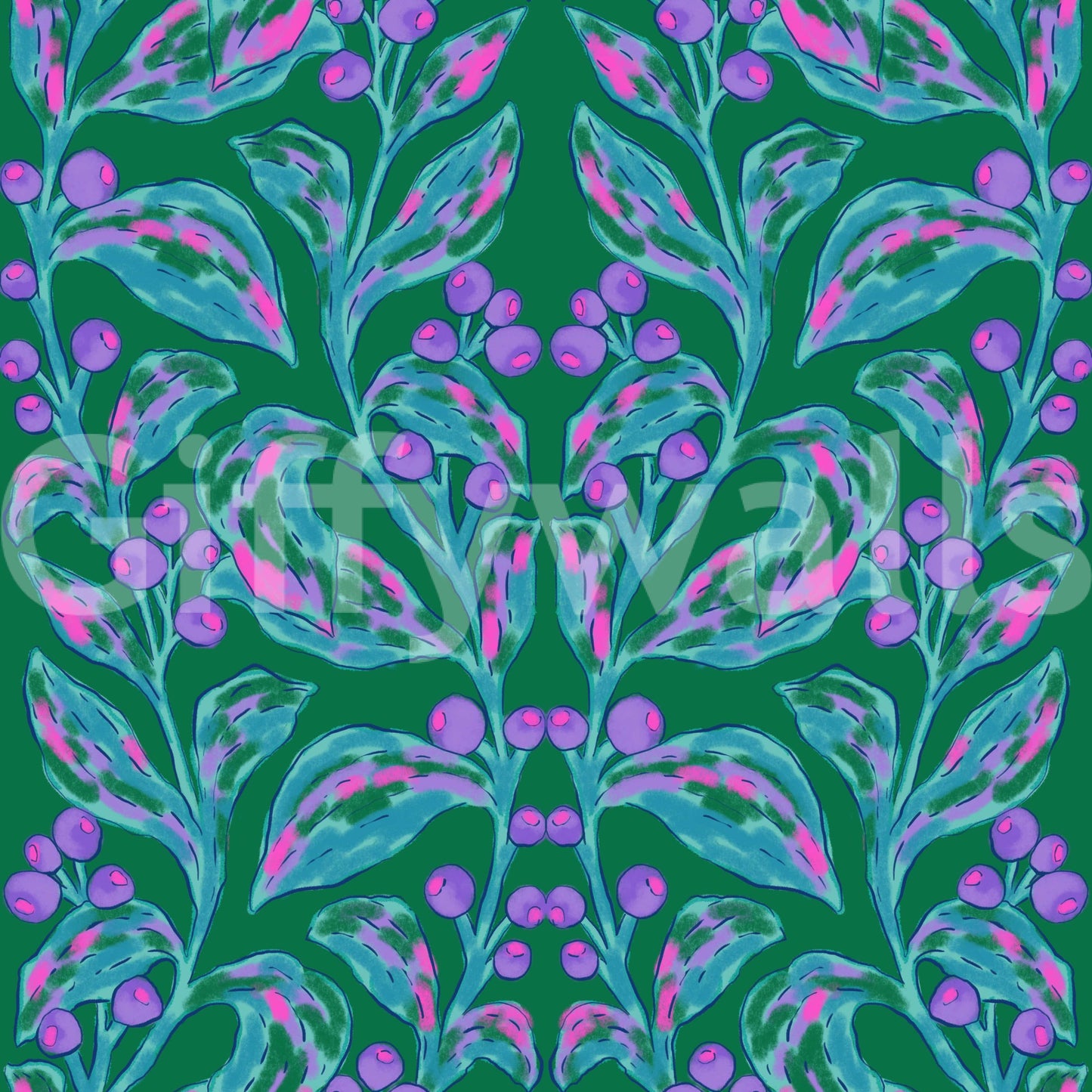 Berry Branch Symphony Wallpaper