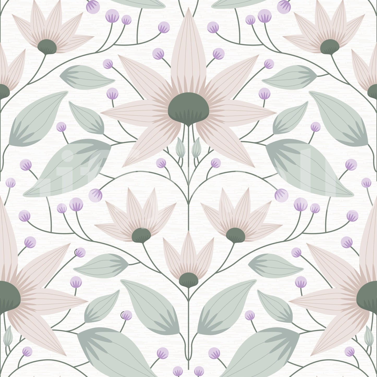 Bloom Symmetry boho Wallpaper