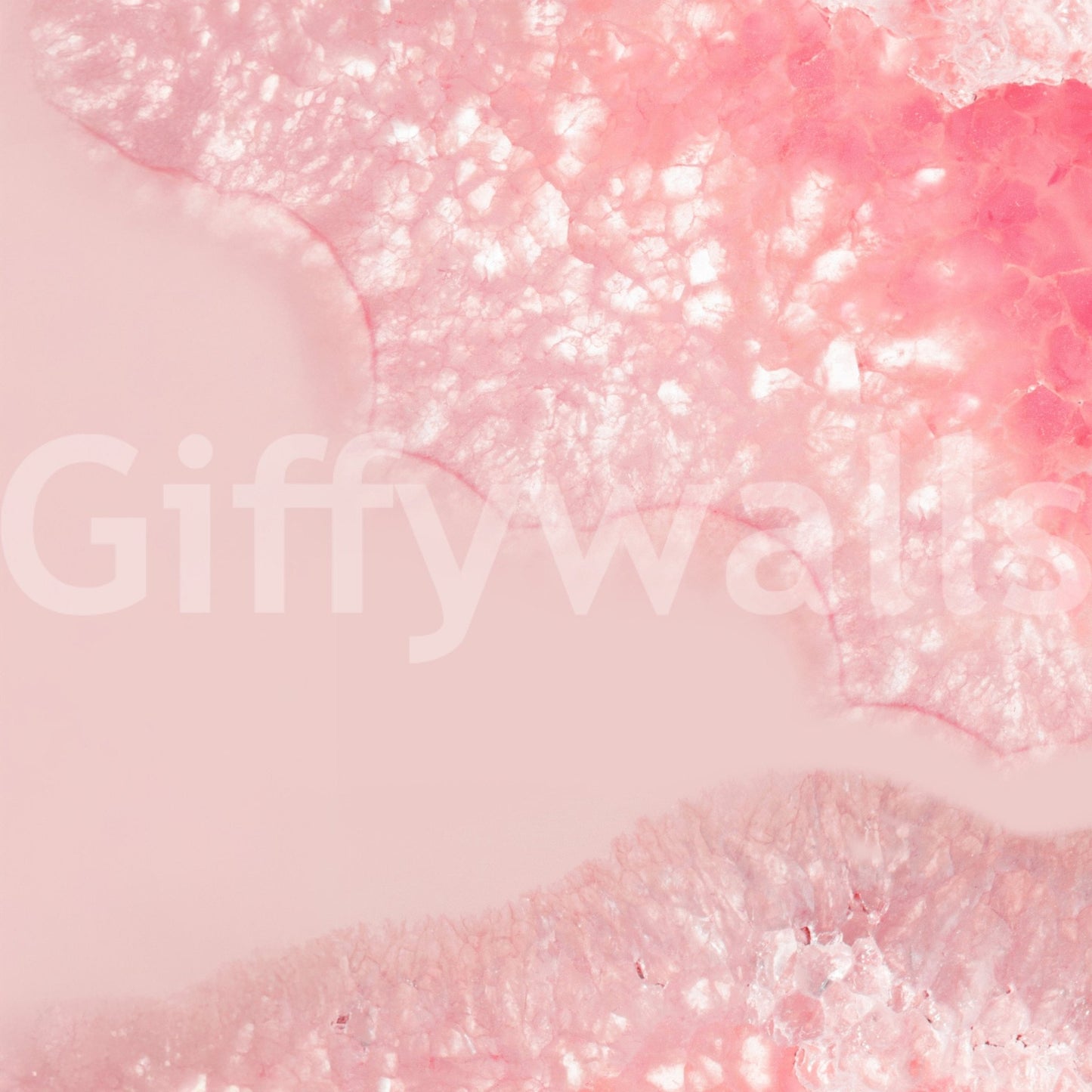 Blossom Petal Serenity Crystals Wall Mural — elegant mix of petals and crystals creating a calming atmosphere.