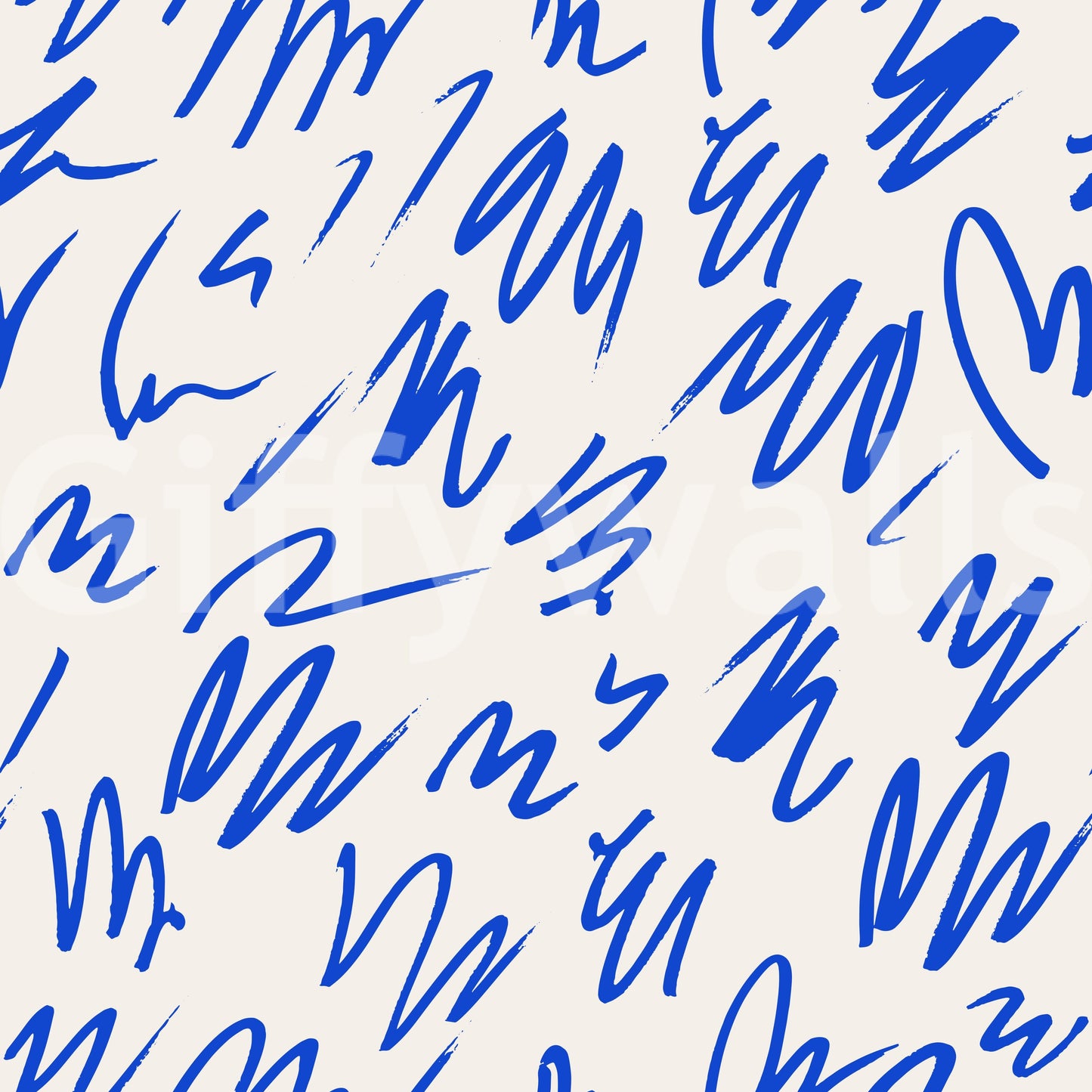 A seamless pattern of scribbles on a wall