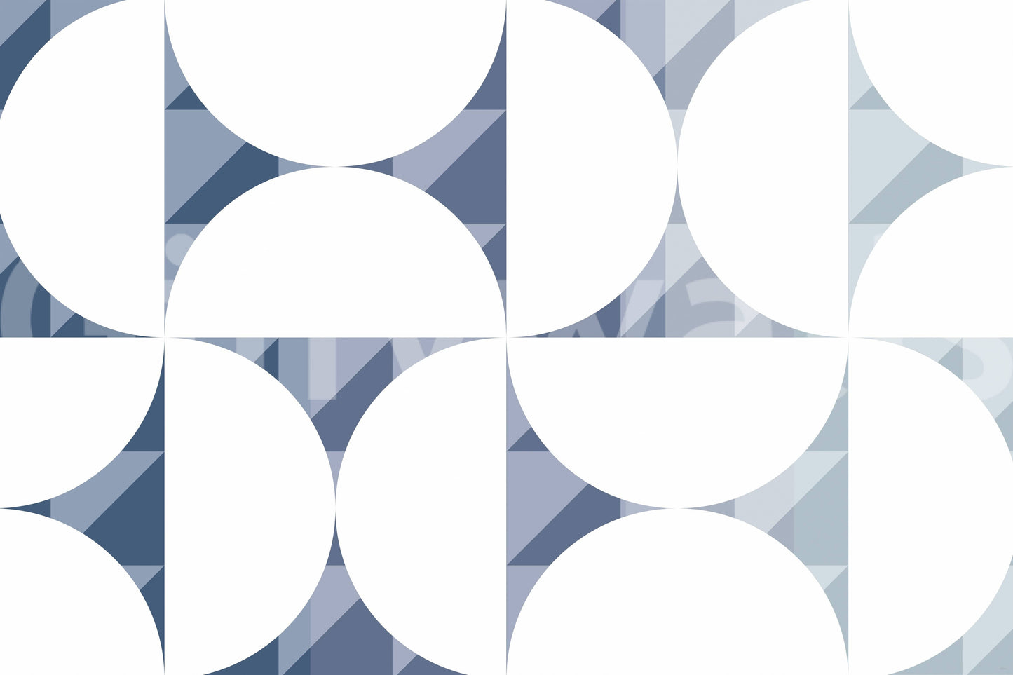 Blue Circle Dance Wall Mural