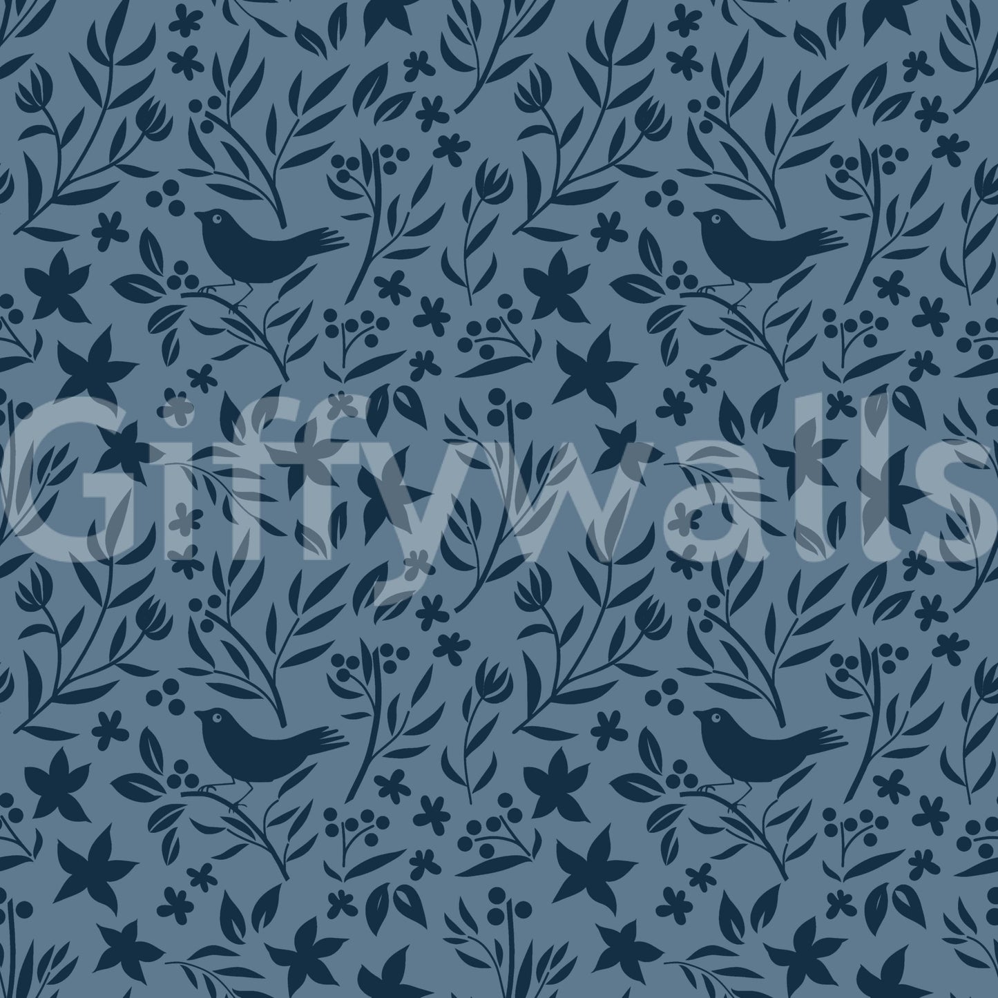Earthy Scandinavian Folk Bird Botanical, decorative leaves, stylish home.