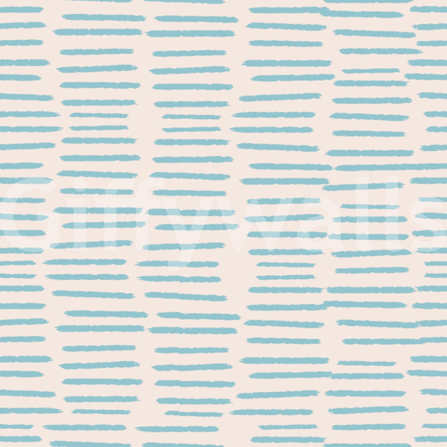 Organic Brush Strokes Pattern - Minimalist Boho Stripes Baby Blue Wallpaper