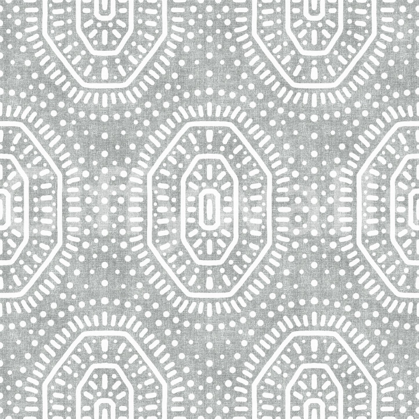 Boho Octagons Crochet Grunge Grey Clouds Wallpaper