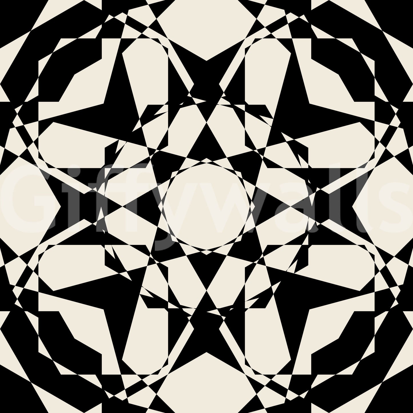 Contemporary black star wallpaper for office decor.