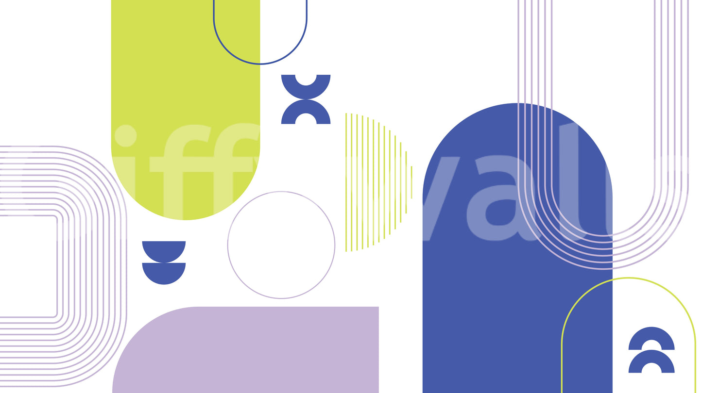 Graphic Bold Geometric Shapes Wallpaper