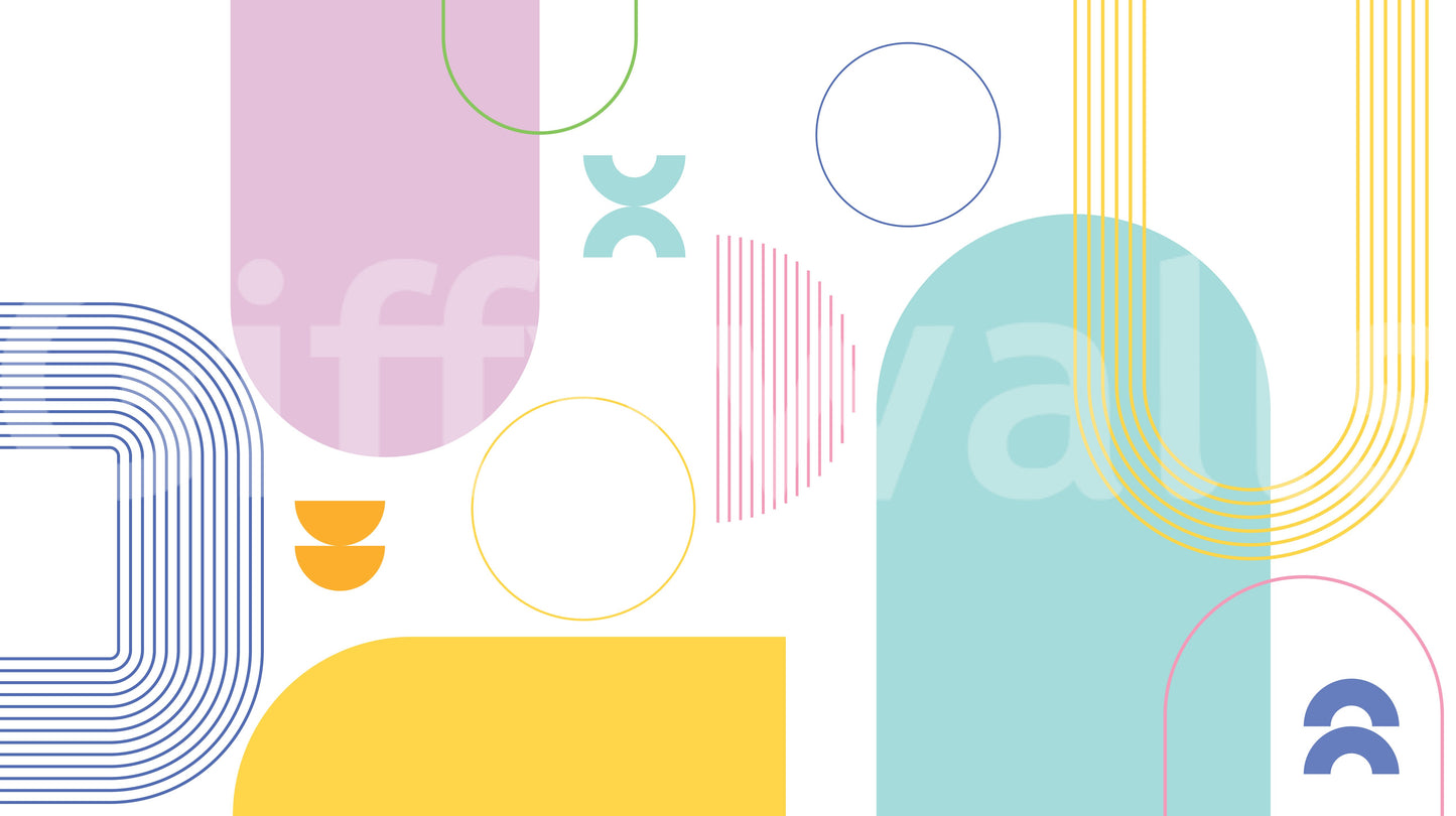 Bold Minimalist Geometric Wall Mural