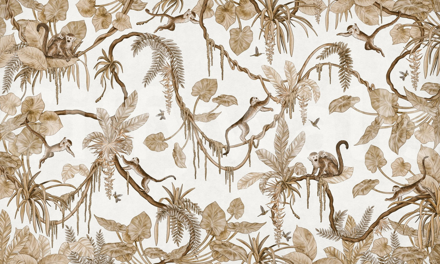 Botanical Monkeys Wall Mural