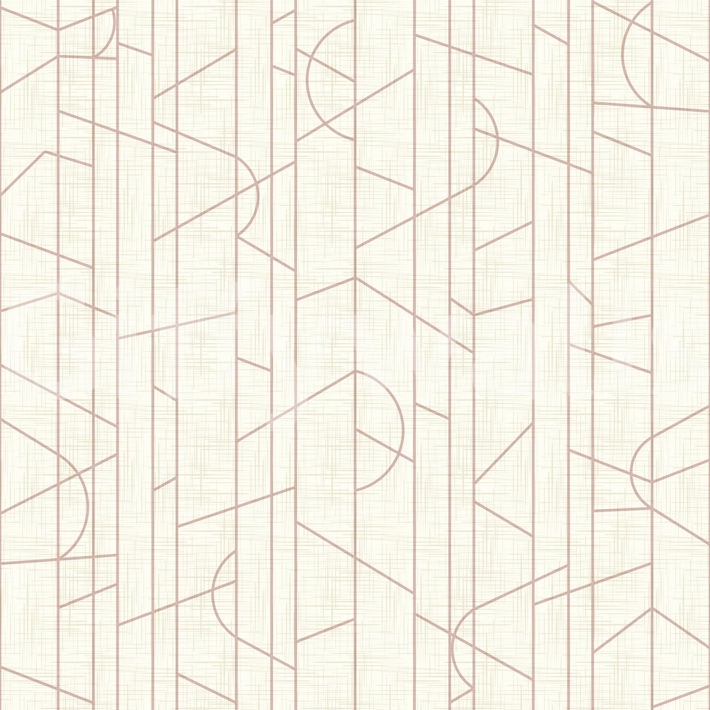 Modern wall mural in soft rose-pink palette