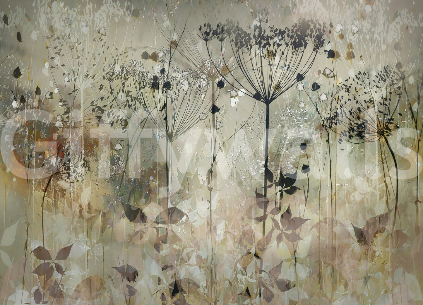 A high-quality serene flower wall mural for walls.