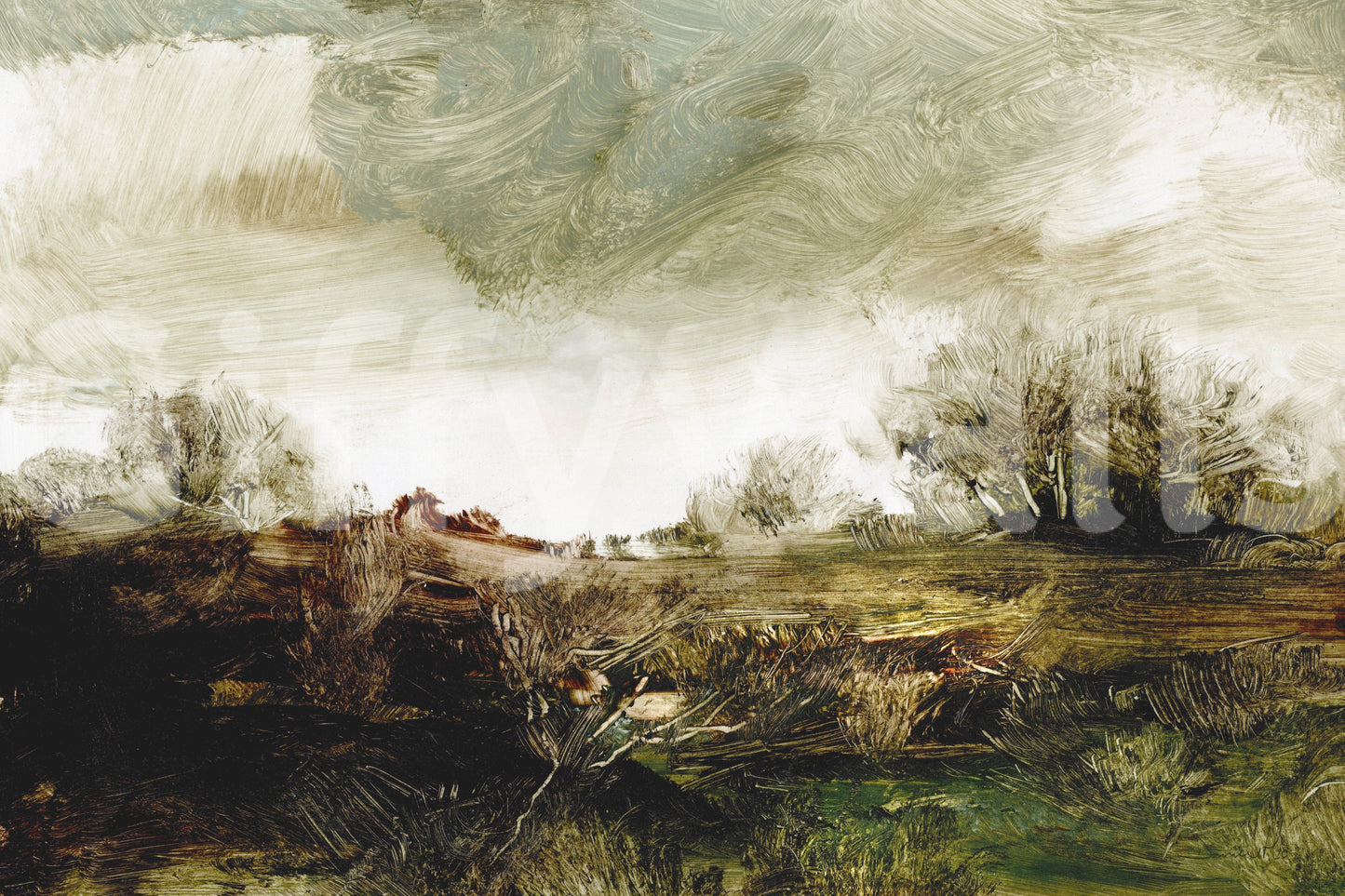 Brushstroke Landscape Wall Mural -2846863