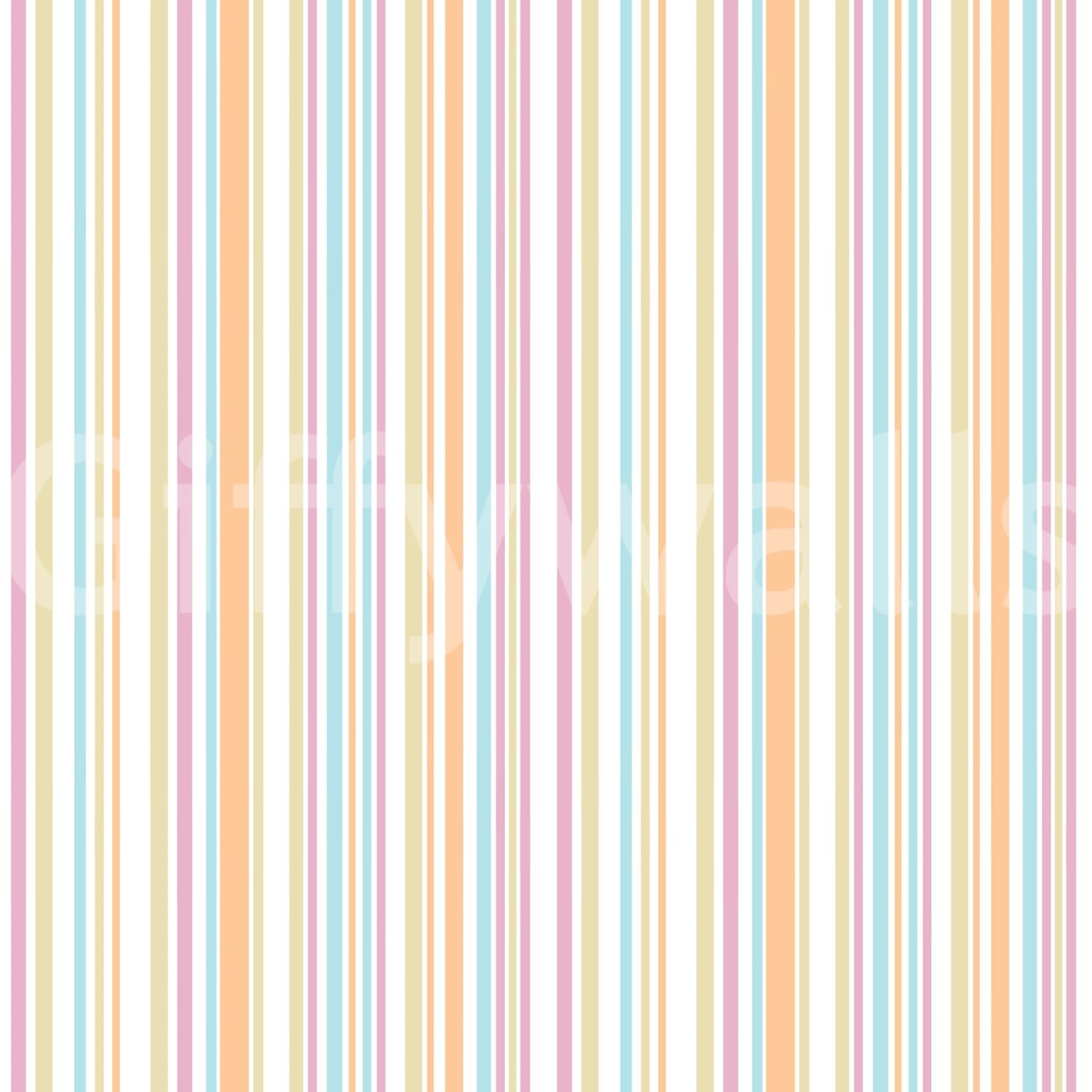 Cheerful Pastel Stripes Rainbow Wallpaper