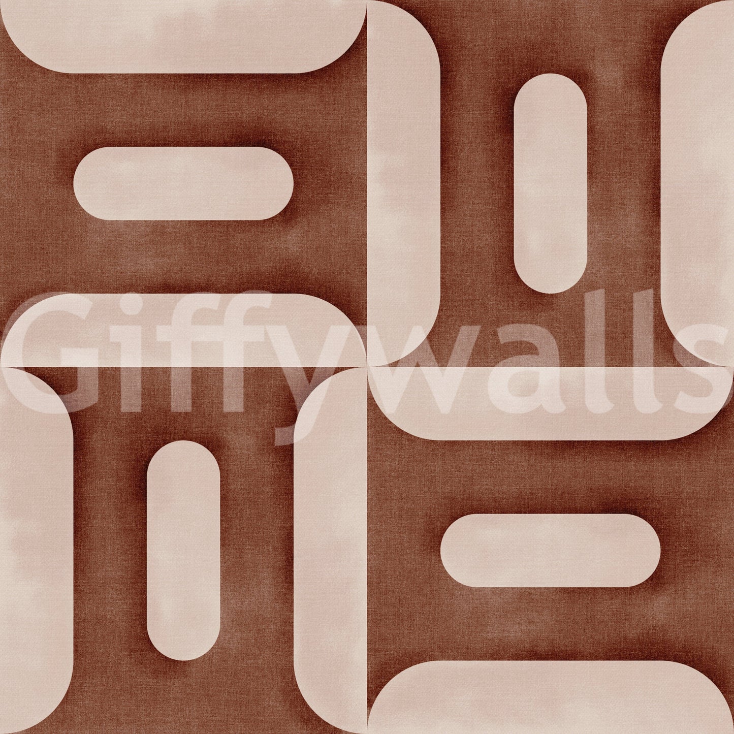 Modern Textured Geometries Copper Wallpaper