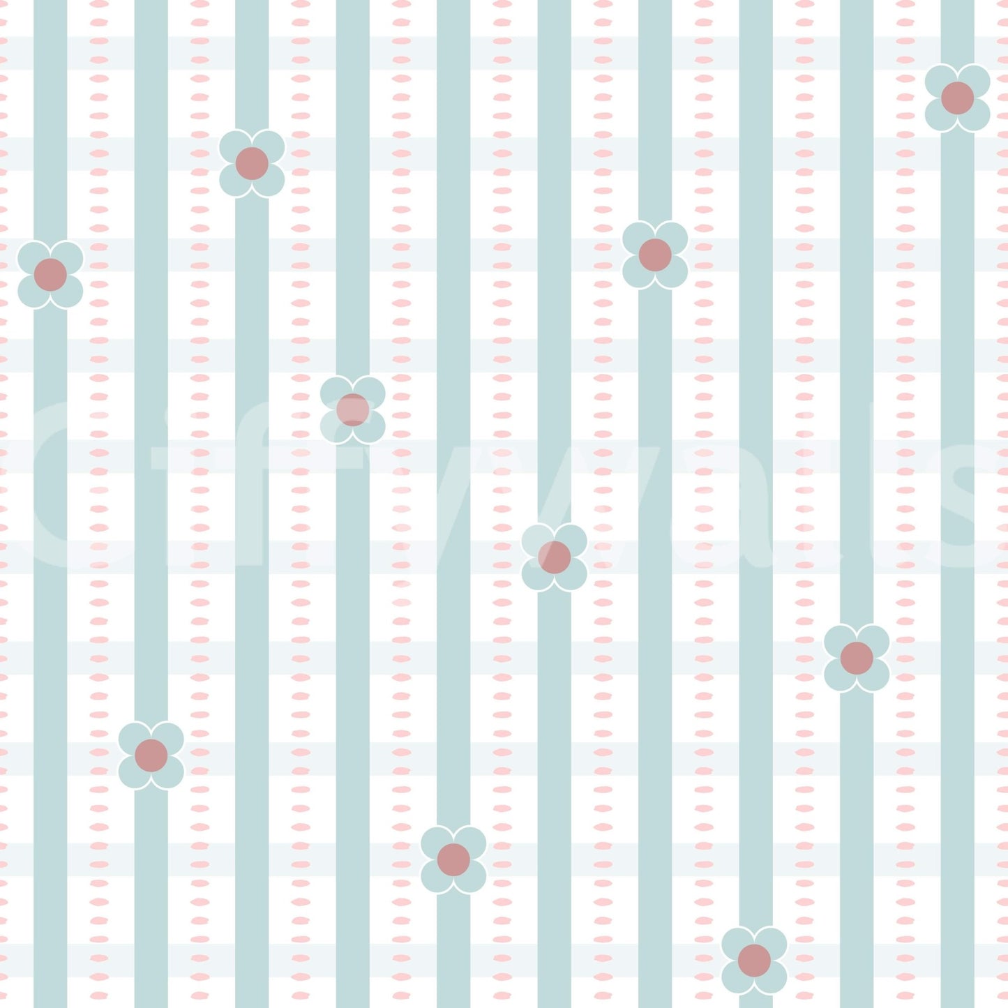 Daisy Stripes Wallpaper