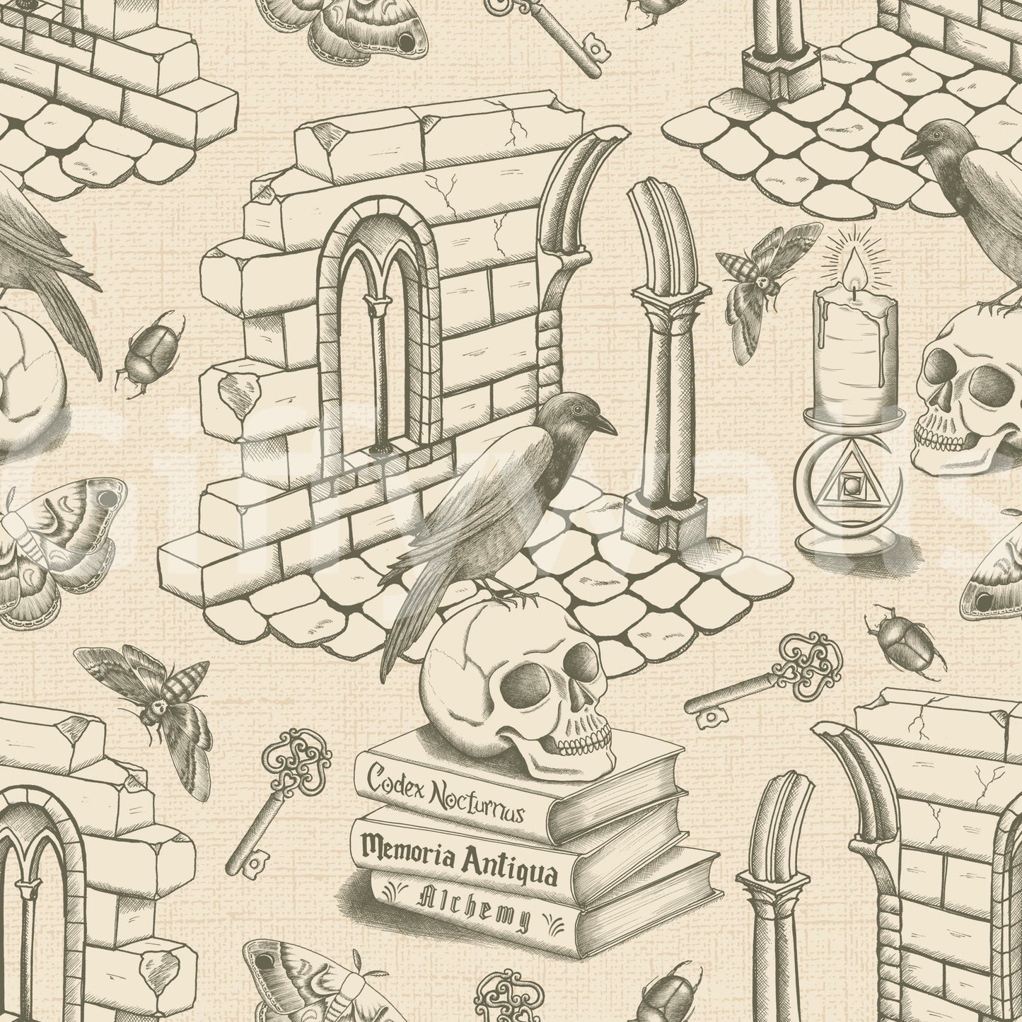 Wallpaper for cozy library or reading corner walls