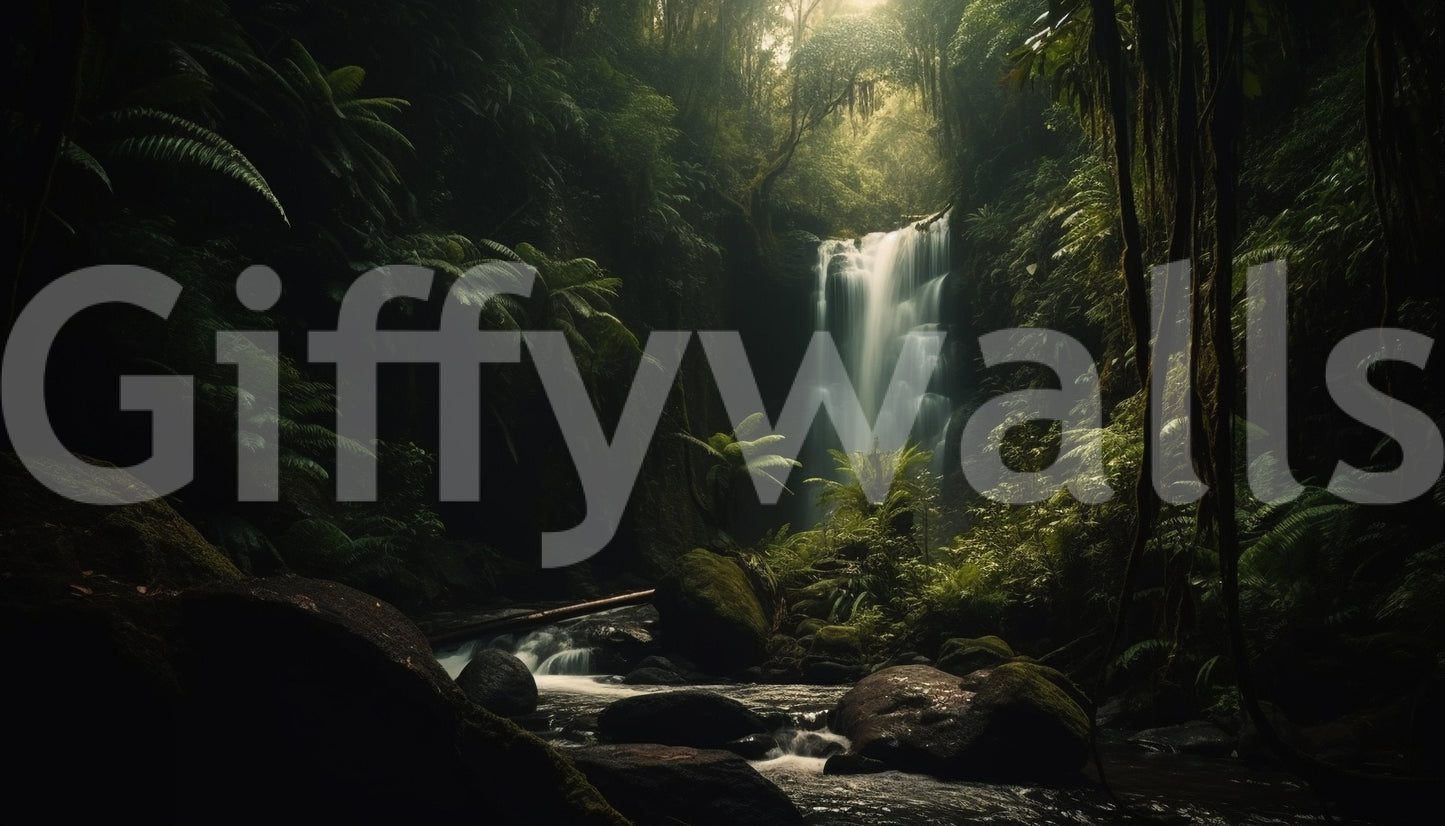 A high-quality dramatic waterfall wall mural for walls.