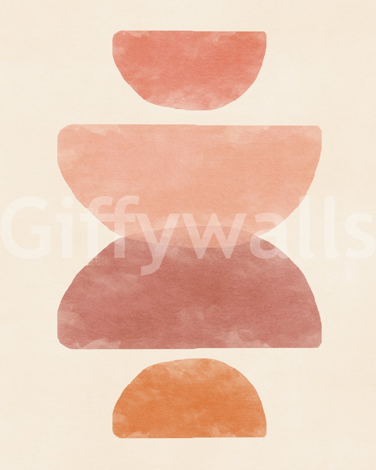 Abstract desert shape wall mural