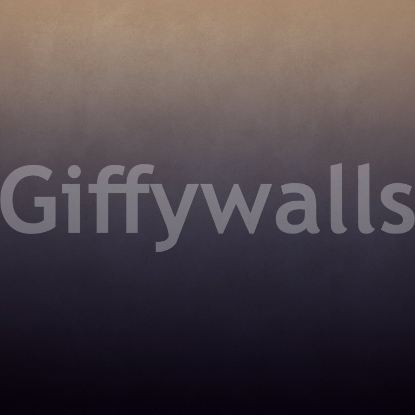 Dirty Paper - Ombre Dusk wallpaper mural shown as a full-wall gradient fading from warm tan to deep navy