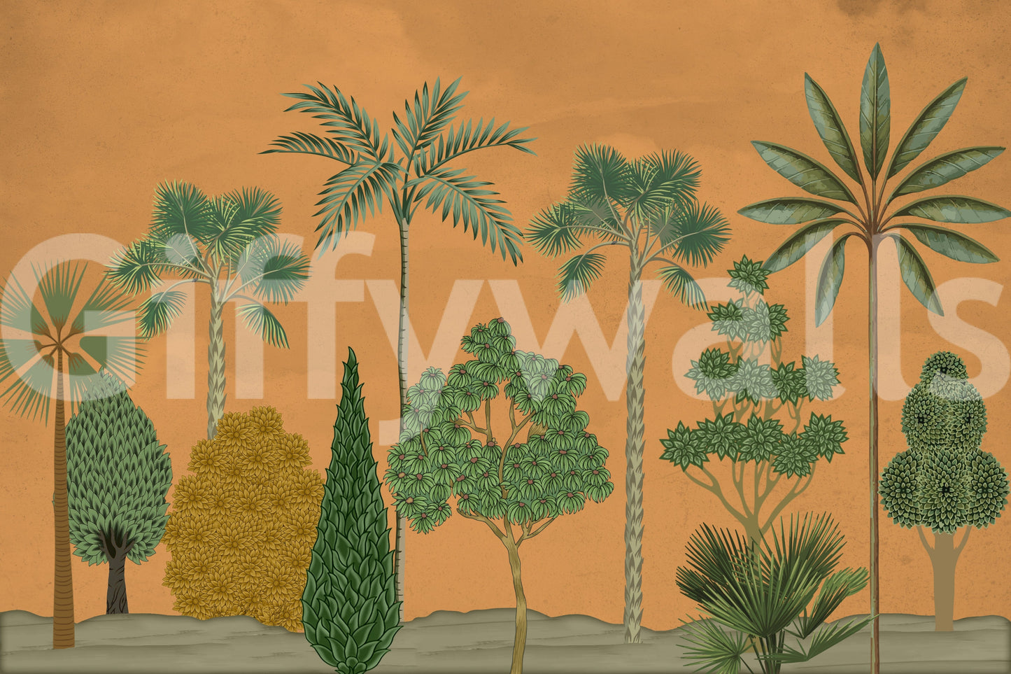 The style is a soft-focus illustration or a painterly design.