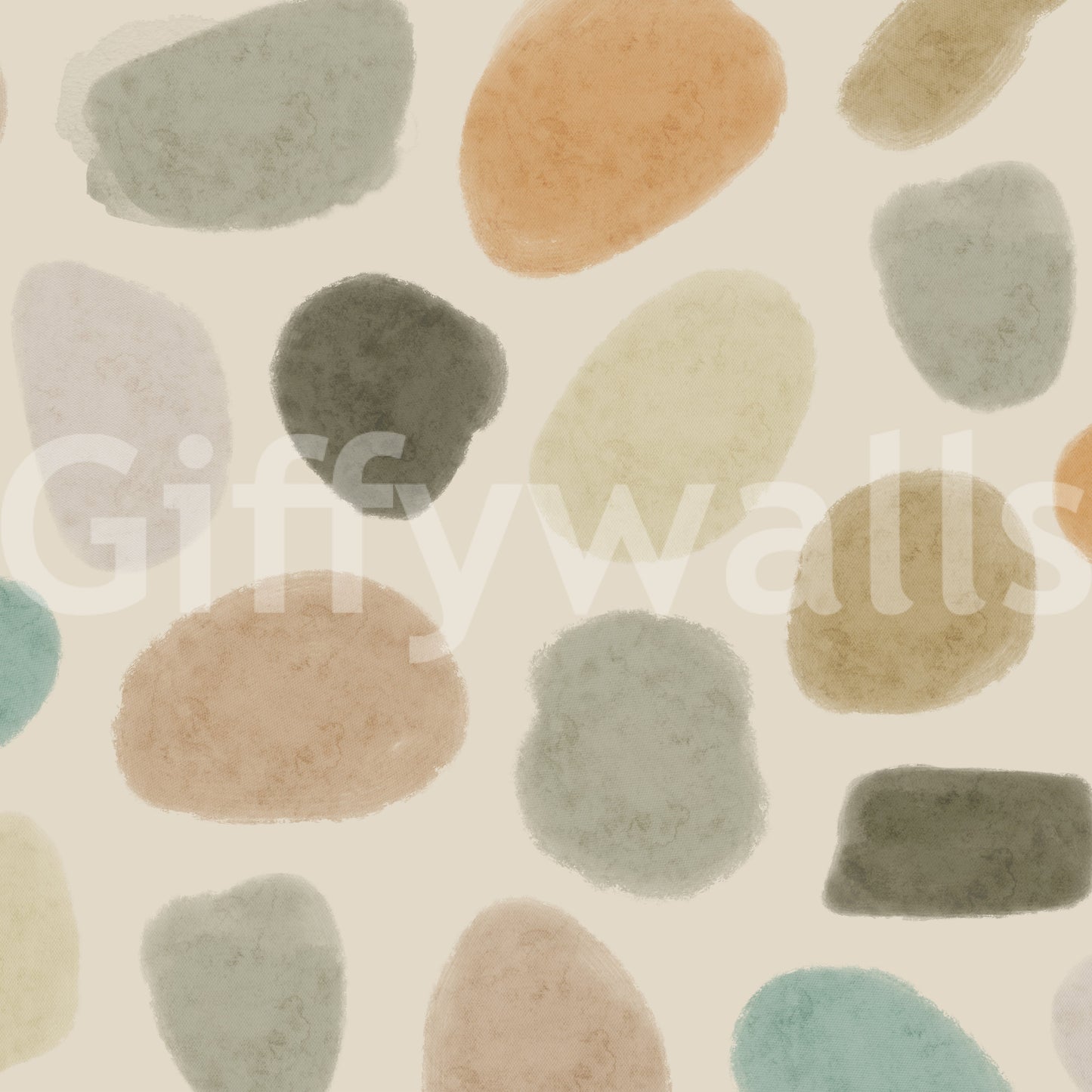 Warm abstract mural for bedroom