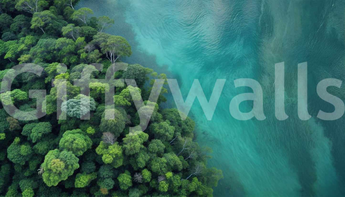 The image is a striking blend of two different natural scenes.