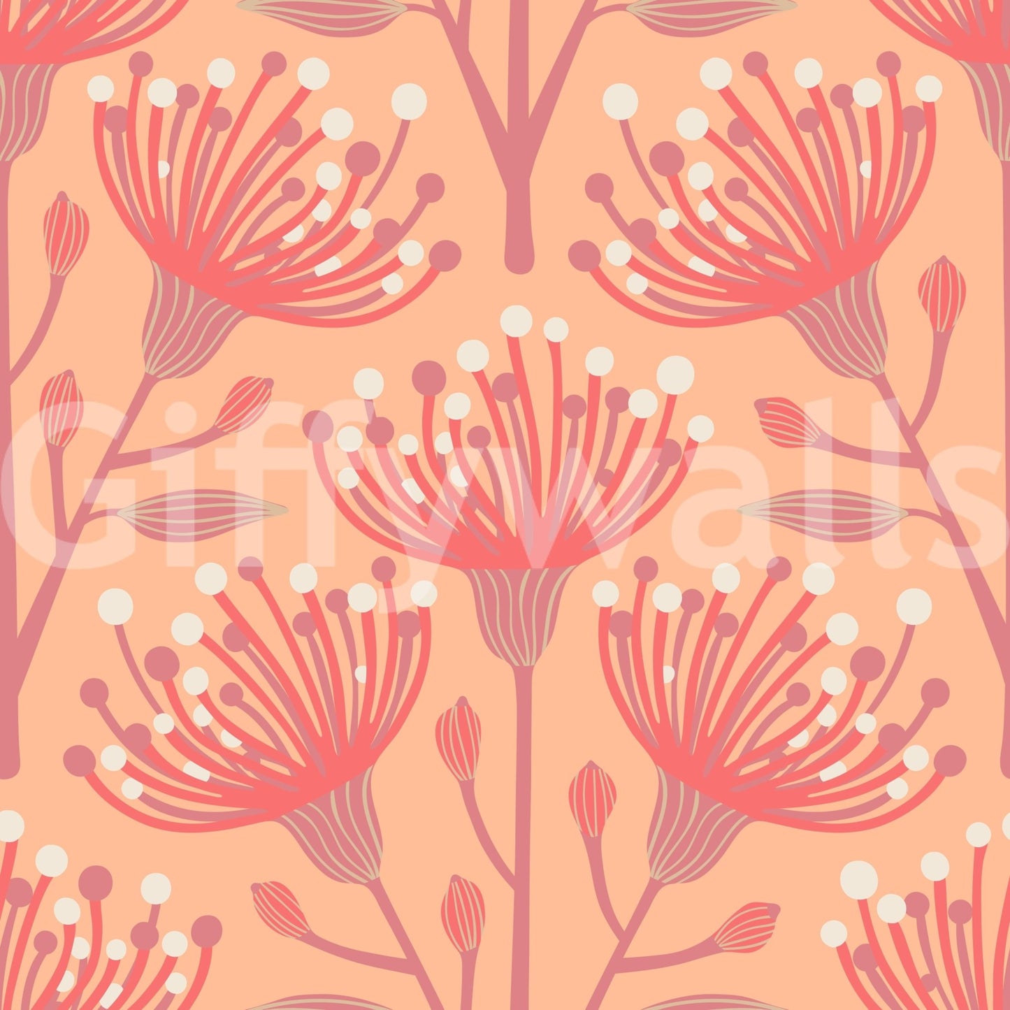 Seasonal floral design wallpaper