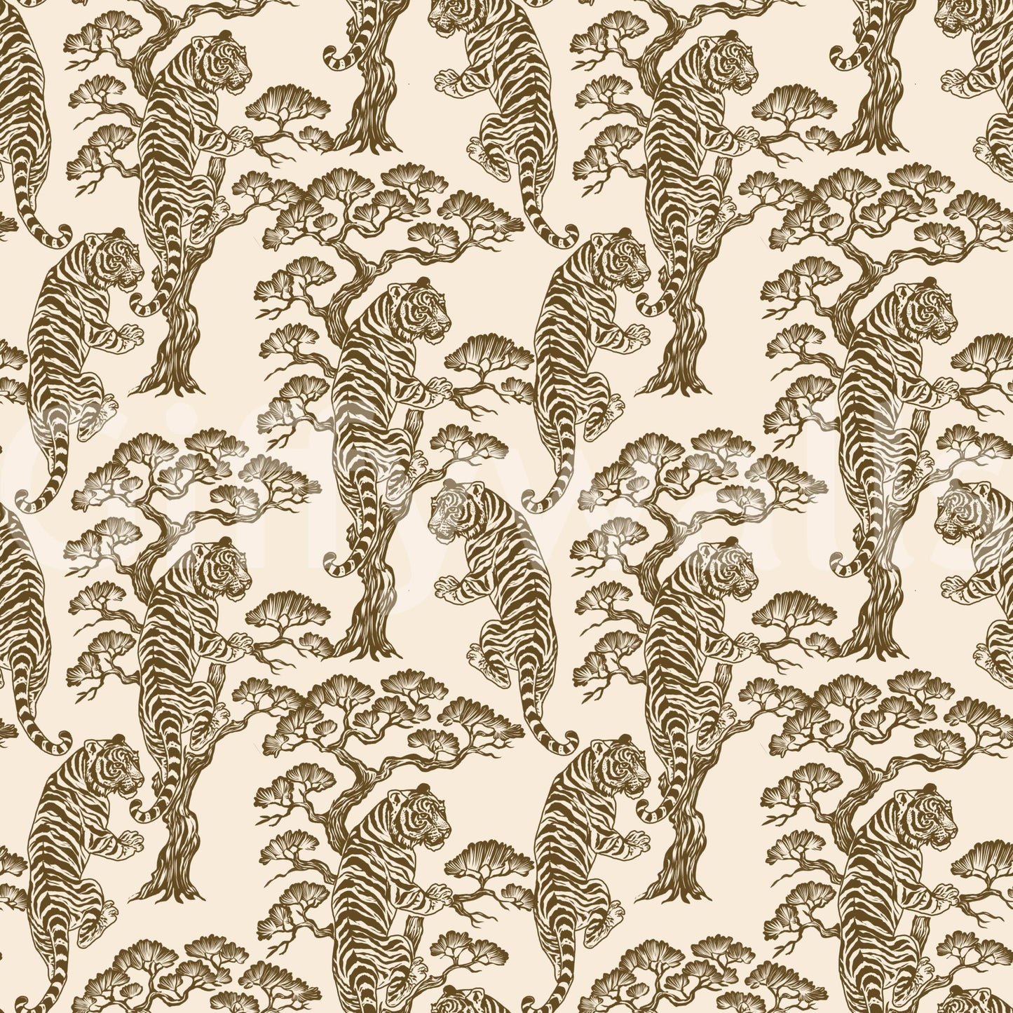 A detail of the brushstrokes and tones in the design.