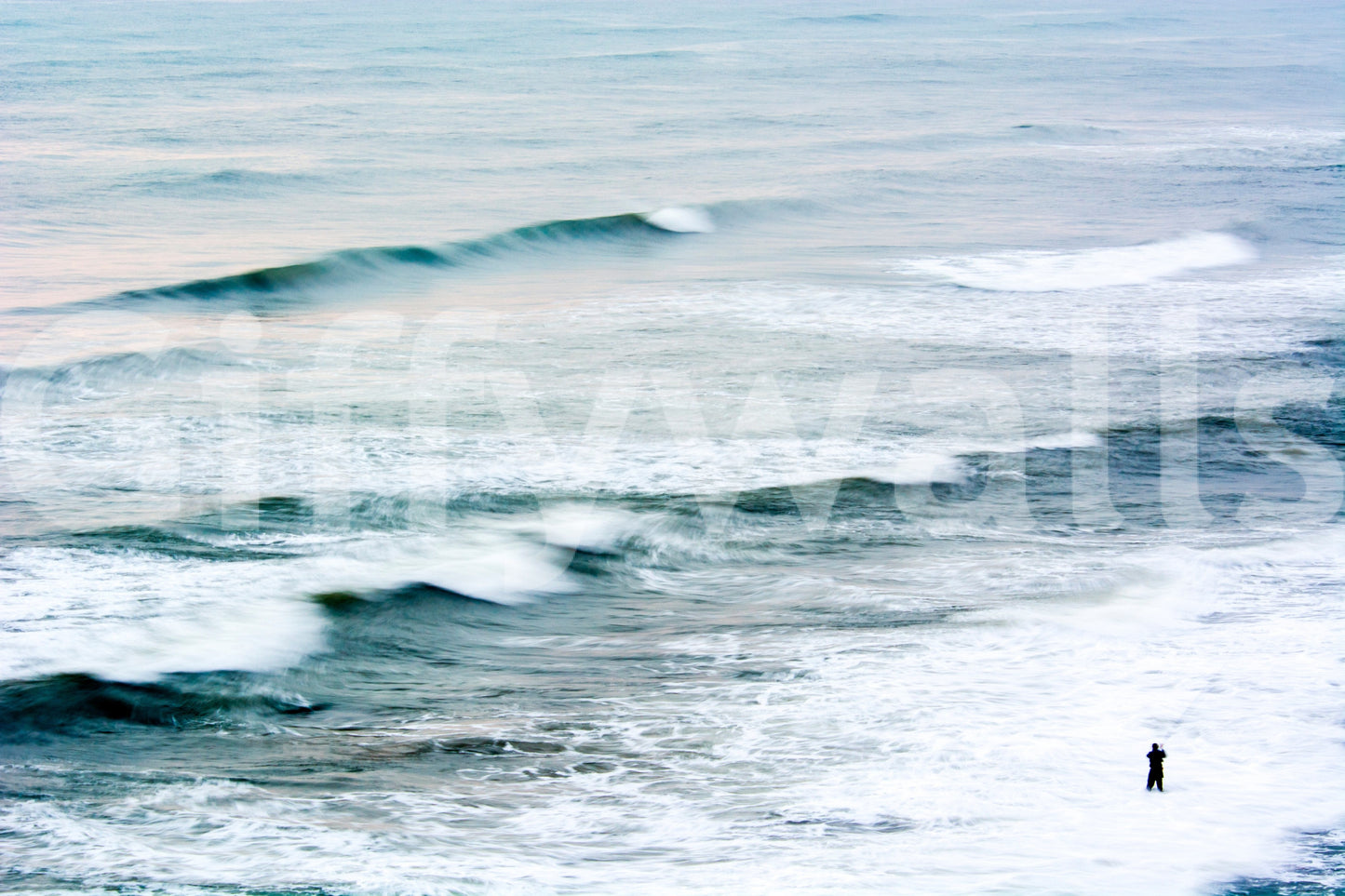 A high-quality serene ocean wall mural for walls.