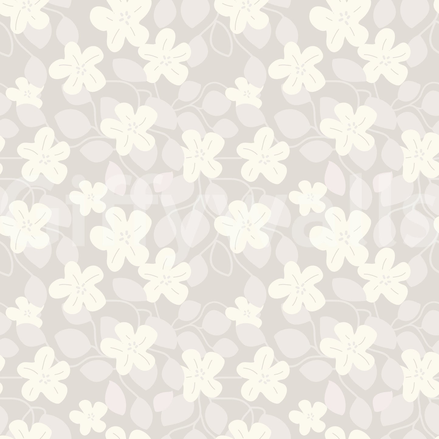 Seamless wildflower wallpaper for walls improves bedroom ambiance.
