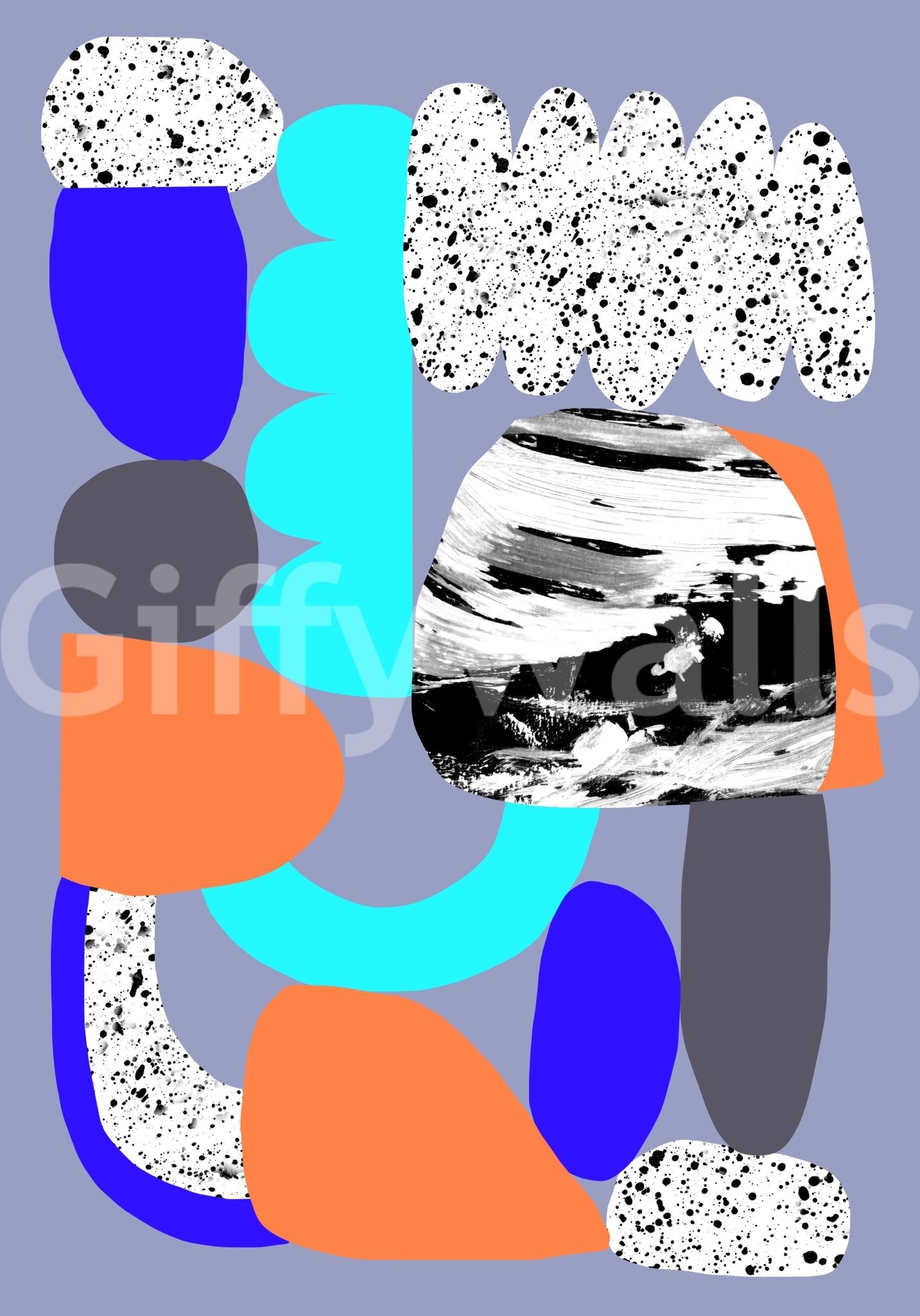 Eye-catching Fresh Purple Mural adding elegance to any space