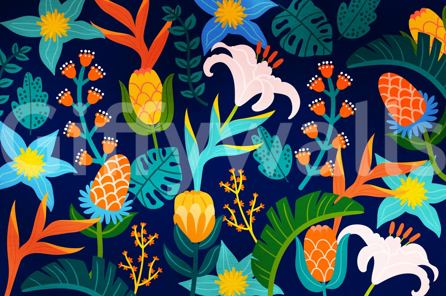 Transforms a room into an expressive art statement.