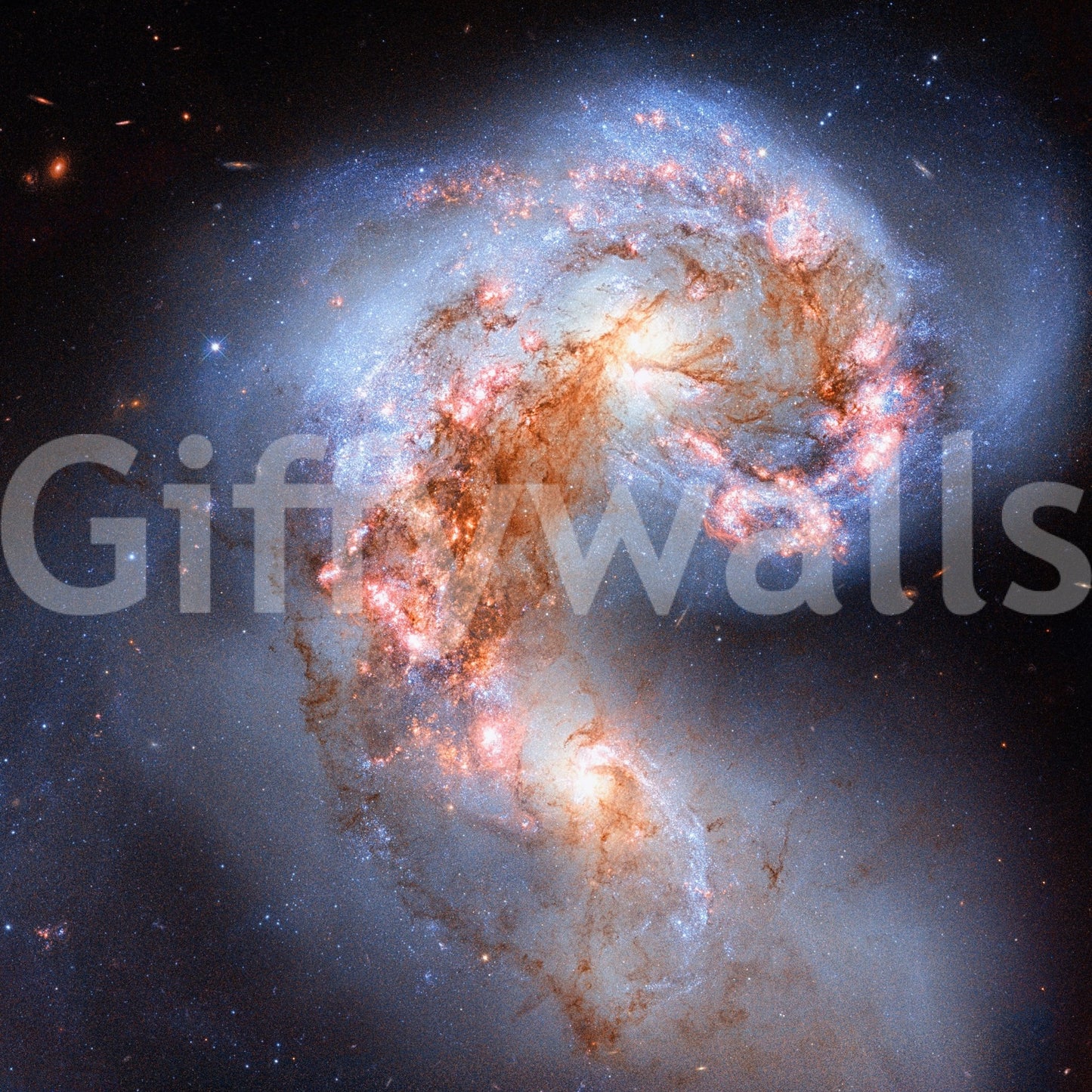 The design is non-realistic and interpretive.